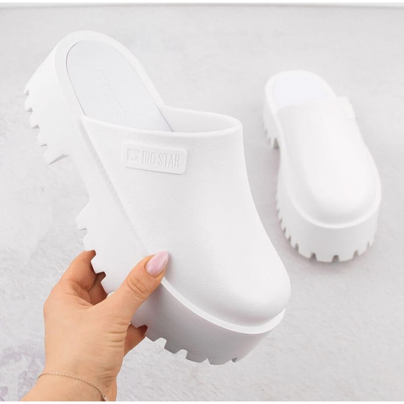 Obstruer sur une semelle massive Big Star NN274015 White blanche 1
