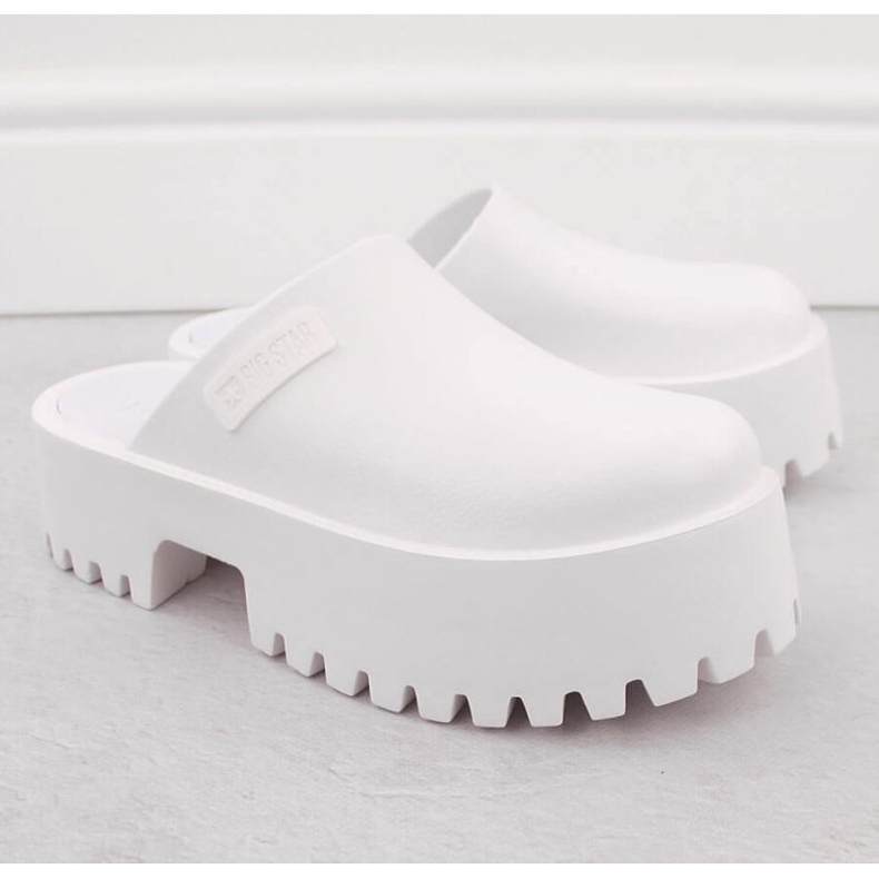 Obstruer sur une semelle massive Big Star NN274015 White blanche 2