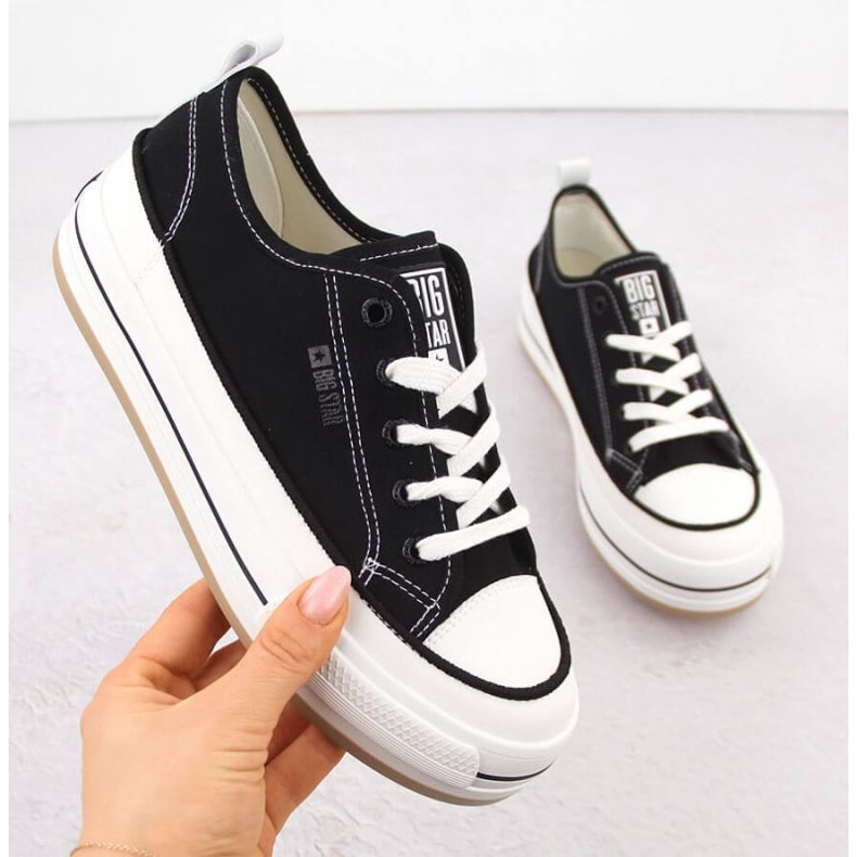 Sneakers Big Star sur la plate-forme noire NN274204 le noir 1