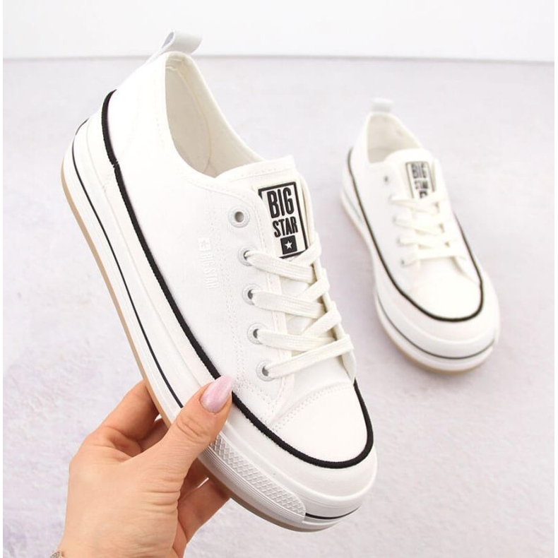 Sneakers sur la plate-forme Big Star White NN274205 blanche 1 Sneakers sur la plate-forme Big Star White NN274205 blanche 1