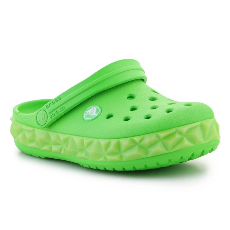 Crocs Croc Band Géométrique Glow Band Clog K Jr 210132-3WA tongs vert 2