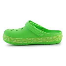 Crocs Croc Band Géométrique Glow Band Clog K Jr 210132-3WA tongs vert 4