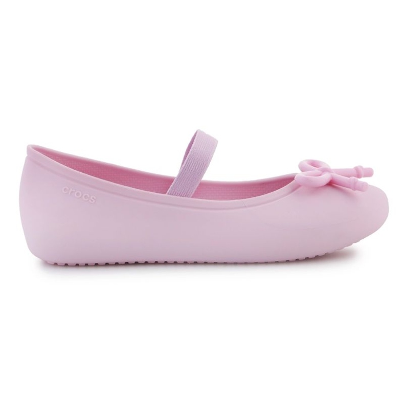 Sandales Crocs Brooklyn Bow Flat K Jr 210136-6GD rose 1