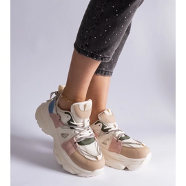 Baskets de sport femme multicolores blanche 2