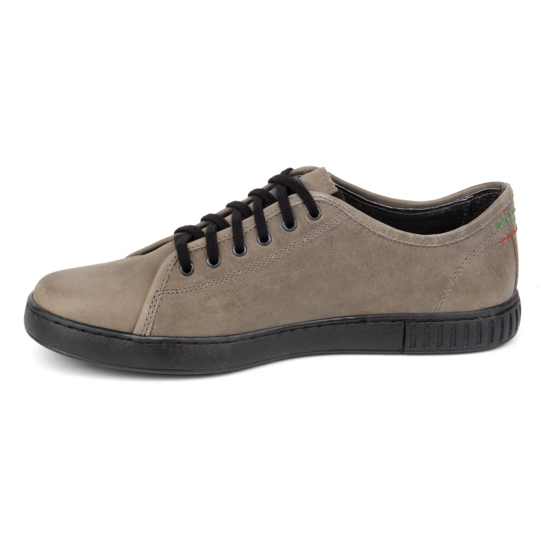 Polbut Baskets en Cuir pour Homme Modèle 2129, Gris 1