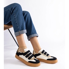 Baskets noires à fermeture velcro le noir 1