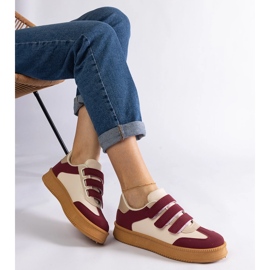 Baskets bordeaux à fermeture velcro rouge 2 Baskets bordeaux à fermeture velcro rouge 2