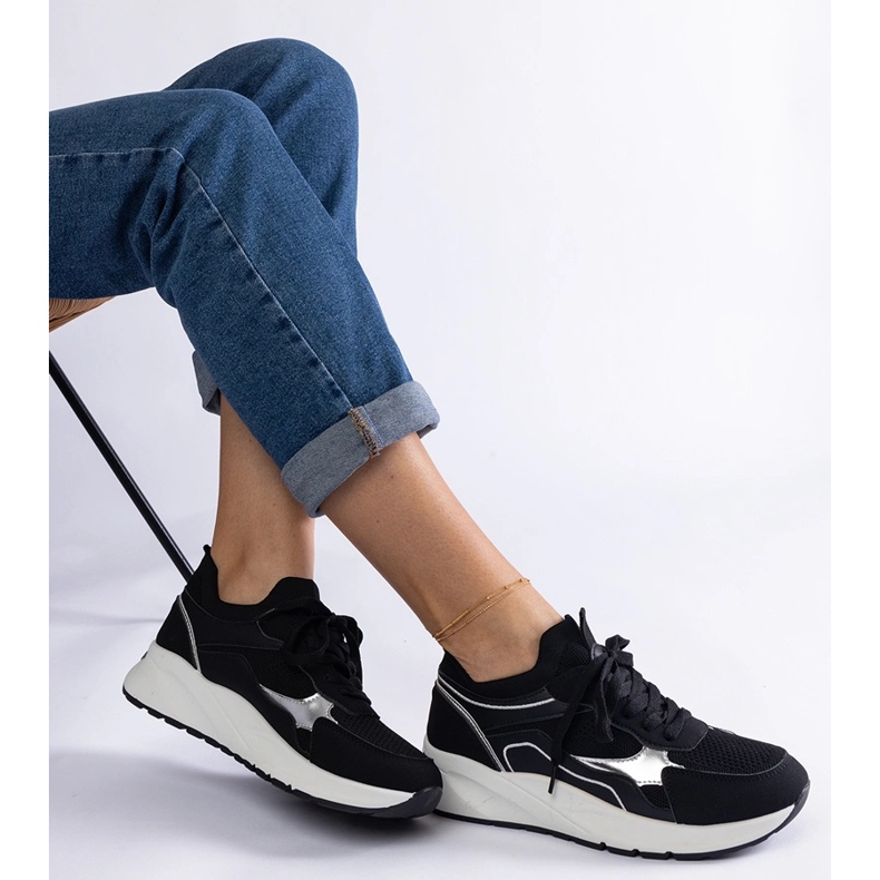 Baskets de sport noires pour femmes 2
