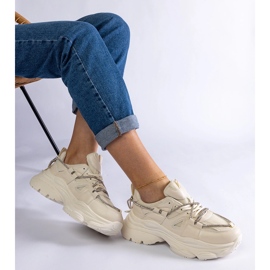 Baskets de sport femme beiges 1