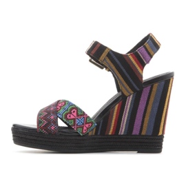 Geox D82P6G 000AW C0042 chaussures compensées multicolore 6