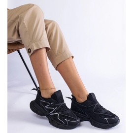 Baskets pour femmes noires sur une semelle massive le noir 3