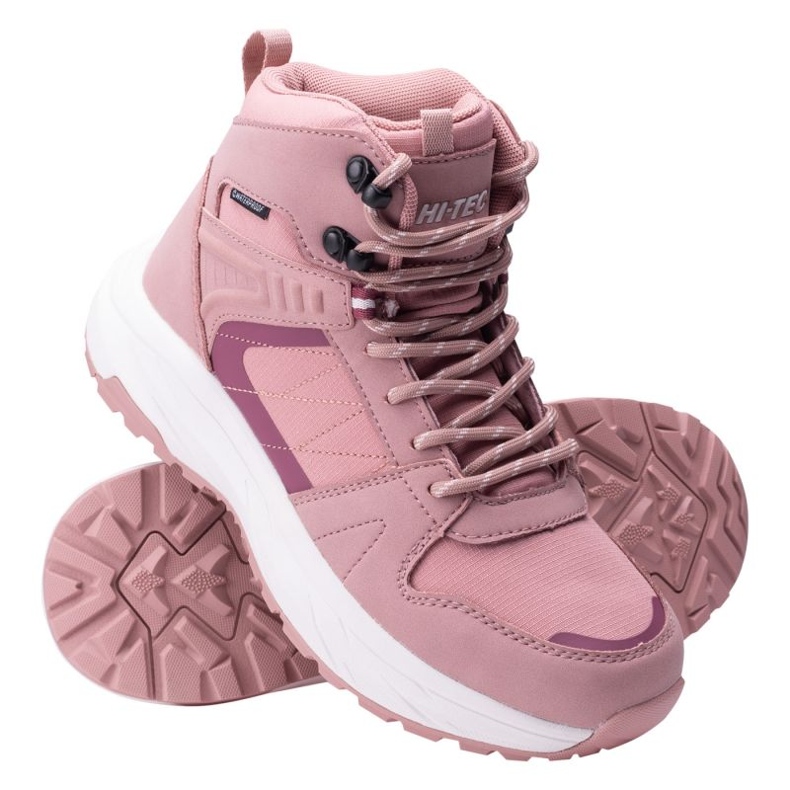 Hi-Tec Rozes Mid WP Wo's Trekking Chaussures avec une membrane rose 1