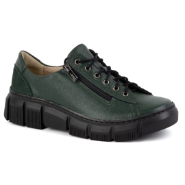 Olivier Chaussures en cuir pour femmes 1223 vert 2
