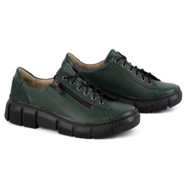 Olivier Chaussures en cuir pour femmes 1223 vert 3