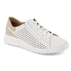 WASAK Chaussures pour femmes, baskets en cuir openwork 0720pw blanc blanche 2