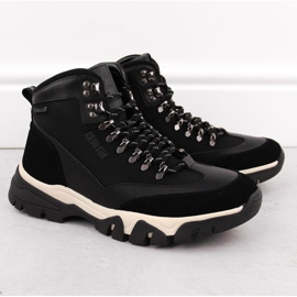 Bottes de randonnée en cuir masculin Big Star OO174182 Black le noir 1