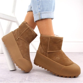 Bottes de neige en cuir sur la plate-forme Beige Big Star Beige 2 Bottes de neige en cuir sur la plate-forme Beige Big Star Beige 2