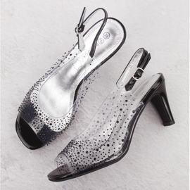 Potocki W WS43317 WOL284A sandales à talons hauts noir 2