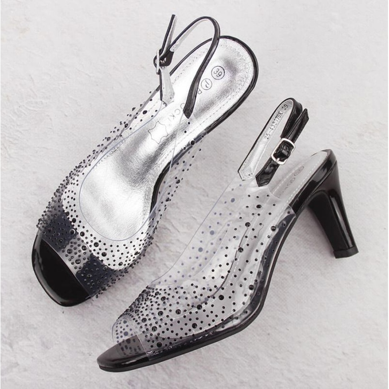 Potocki W WS43317 WOL284A sandales à talons hauts noir 2