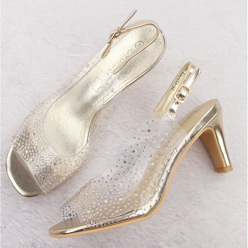 Potocki W WS43317 WOL284B sandales à talons hauts doré 2