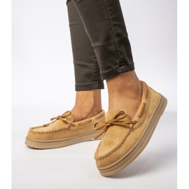 Modages de chameau pour femmes, daim avec un arc beige 3