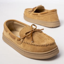Modages de chameau pour femmes, daim avec un arc beige 2