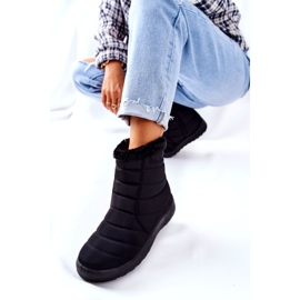 NEWS Bottes de neige isolées pour femmes 1467 noir 1