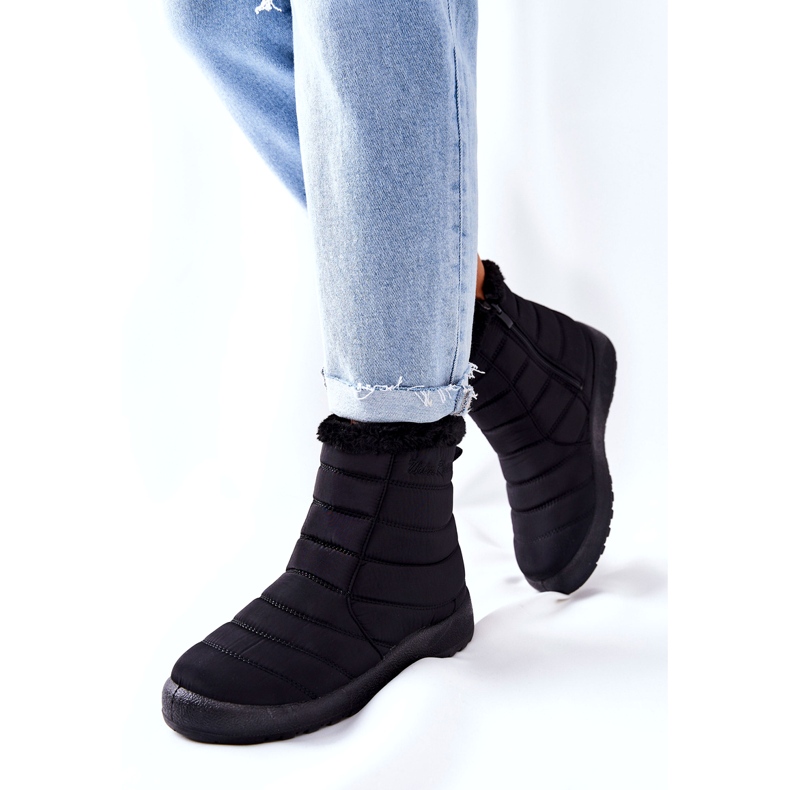 NEWS Bottes de neige isolées pour femmes 1467 noir 4
