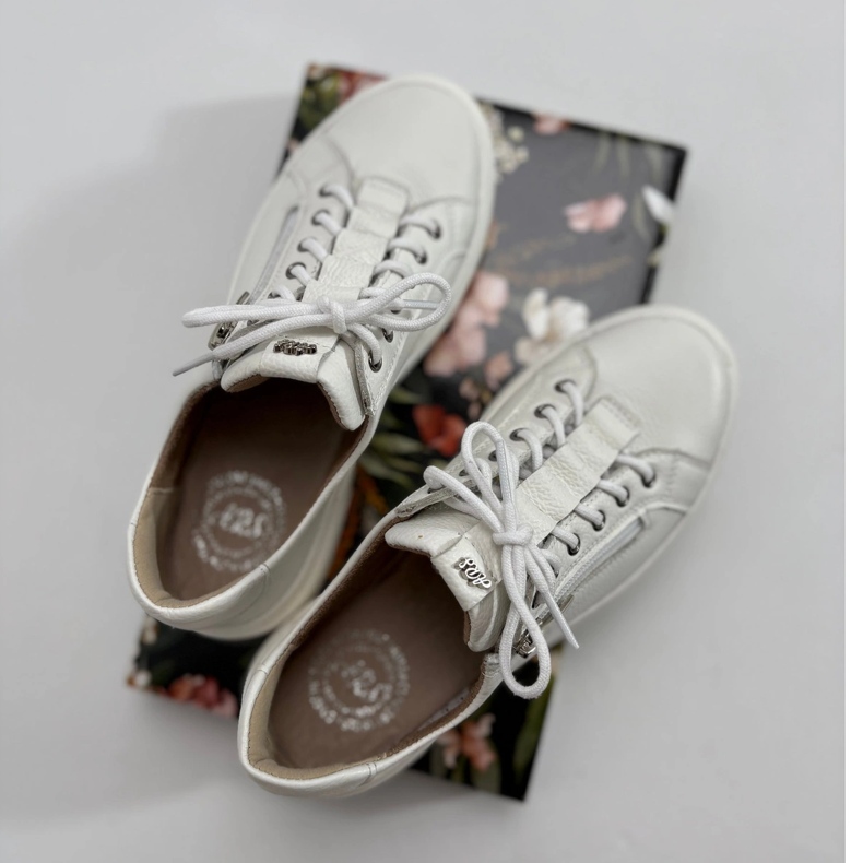 Olivier Chaussures en cuir pour femme, baskets blanches Style 1238 1 Olivier Chaussures en cuir pour femme, baskets blanches Style 1238 1