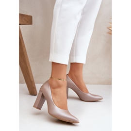 Lewski Shoes Pumps en satin chaussures Lewski 2453 beige beige 2