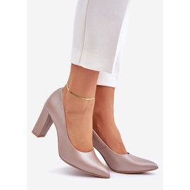 Lewski Shoes Pumps en satin chaussures Lewski 2453 beige beige 1