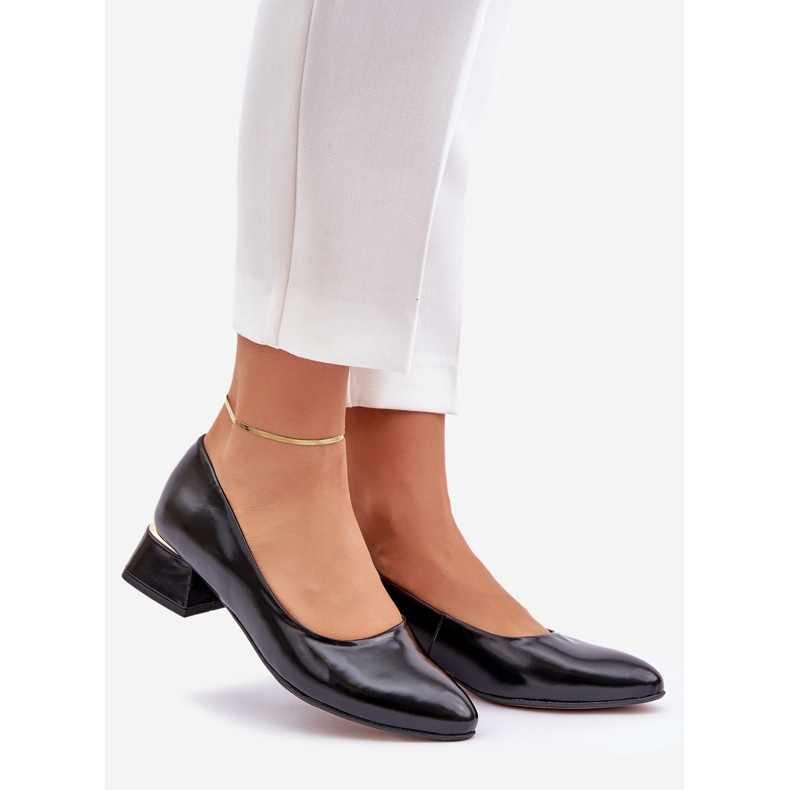 Lewski Shoes Pompes en cuir Lewski 3118 avec noir brillant 1