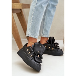 Baskets à plateforme pour femmes noires 2