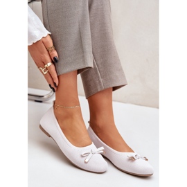 Ballerines en filet avec un léger arc de mendiant beige 6