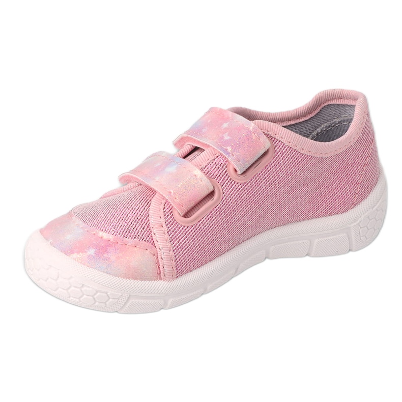 Befado chaussons enfants avec Velcro 908P001 rose 1