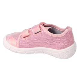 Befado chaussons enfants avec Velcro 908P001 rose 2