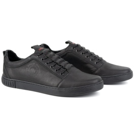 Polbut Chaussures décontractées en cuir pour hommes 2121/2 noir le noir 8