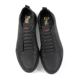 Polbut Chaussures décontractées en cuir pour hommes 2121/2 noir le noir 9