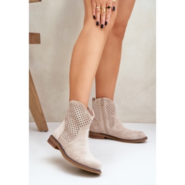 Bottes ouvertes beige légères 2