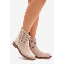 Bottes ouvertes beige légères 1 Bottes ouvertes beige légères 1