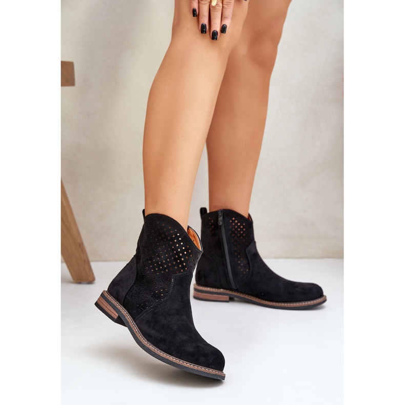 Bottes de travail ouvertes noires 2