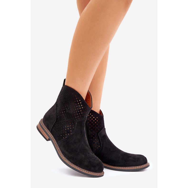 Bottes de travail ouvertes noires le noir 1 Bottes de travail ouvertes noires le noir 1