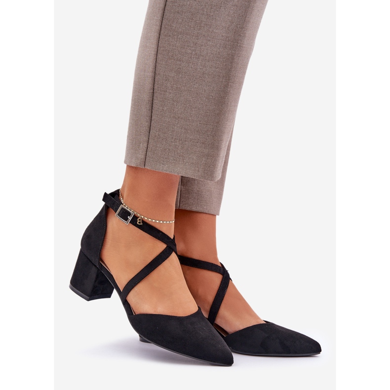 Pompes sur l'éco en daim post Sergio Leone Black le noir 1