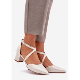 Pompes sur le post eco en cuir Sergio Leone Pearl beige 1