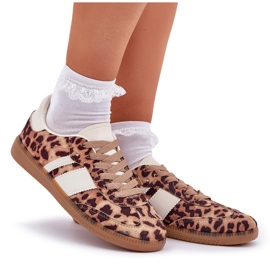 Low Women's Leopard Print baskets Brown Leopard Print brun 10