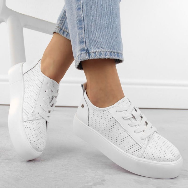 Chaussures Filippo W PAW524 en cuir blanc blanche 2