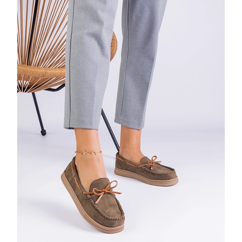 Mandards pour femmes vertes d'Ekozamsz avec un arc 1