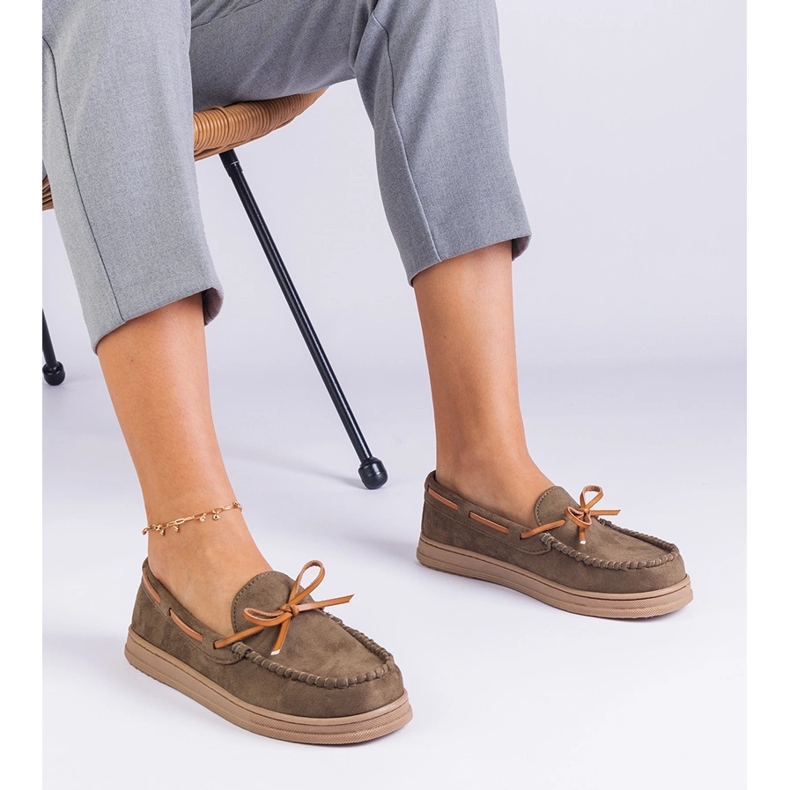 Mandards pour femmes vertes d'Ekozamsz avec un arc 2