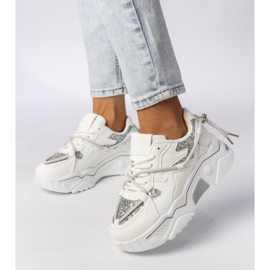 Baskets blanches sportives pour femmes 1