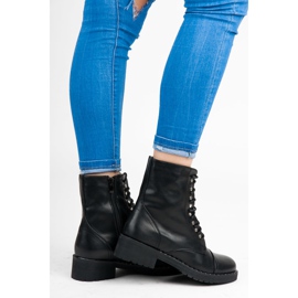 Anesia Paris Bottines nouées noires le noir 2